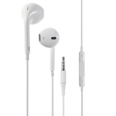 Слушалки Слушалки с кабел и микрофон Слушалки HF  с микрофон 3.5 мм за Apple / HTC / Samsung / LENOVO/ ZTE и други - бели